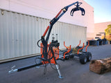 Professional Self Contained ATV Hydraulic Timer Log Crane + Logging Trailer KOHLER Engine