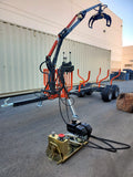 Professional Self Contained ATV Hydraulic Timer Log Crane + Logging Trailer KOHLER Engine