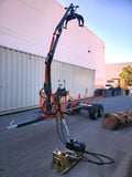 Professional Self Contained ATV Hydraulic Timer Log Crane + Logging Trailer KOHLER Engine