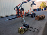 Professional Self Contained ATV Hydraulic Timer Log Crane + Logging Trailer KOHLER Engine