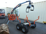 Professional Self Contained ATV Hydraulic Timer Log Crane + Logging Trailer KOHLER Engine