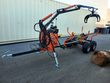 Professional Self Contained ATV Hydraulic Timer Log Crane + Logging Trailer KOHLER Engine