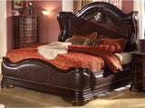 6 Piece King Bedroom Furniture Set Bed + 2 Nightstands + Chest + Dresser + Mirror Cherry Finish