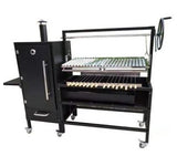 Large Charcoal Wood Fired Santa Maria Argentine Grill Charcoal BBQ Grill with Smoker + Kabob Rotisserie Kit