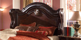 6 Piece King Bedroom Furniture Set Bed + 2 Nightstands + Chest + Dresser + Mirror Cherry Finish
