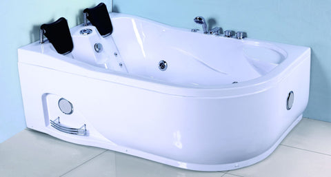 2 Person Corner Jetted Bathtub Spa Massage Therapy Hot Bath Tub