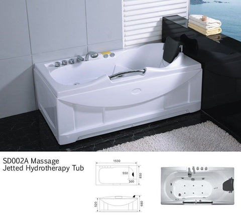 ᐅ【2 Person Freestanding Massage Hydrotherapy Bathtub Tub Hot Tub Spa, with  Inline Heater. BTS-0091-WOODBRIDGE】